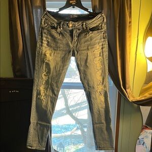 Silver Jeans Light Blue Distressed Skinny Jeans